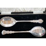 Pair of Cased Silver Spoons Full London Hallmark,