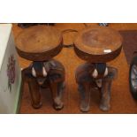 Pair of Carved Elephants Plant Sides/Side Tables