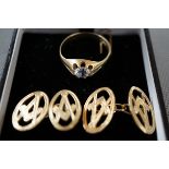 Pair of 9ct Gold Masonic Cufflinks together with a