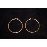 9ct Gold Large Loop Earrings