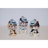 Lorna Bailey 3 Musketeer Cats - 15cm h