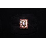 9ct Gold Ring set with Garnet - Size O