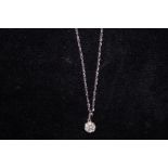 9ct White Gold Diamond Pendant - 0.25pts