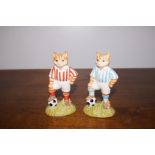 2 Beswick Cat Footballers