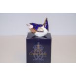 Royal Crown Derby Wren with Gold Stopper (Boxed)