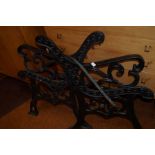 Pair of Cast Iron Bench Ends