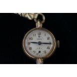 9ct Gold Cased Tudor Rolex Ladies Wristwatch Early