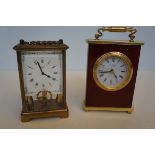 Wm. Widdop Clock together with a Brass Carriage Cl