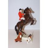 Beswick Huntsman Rearing with 1 Hound & 1 Fox