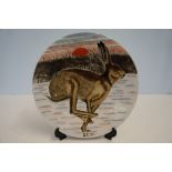 Cobridge Pottery - Year Plate 2000 - 'Running Hare