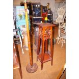 Early 20th Century Mahogany Plant Stand together w