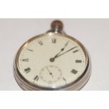 Silver Military Crows Foot Pocketwatch