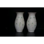 Pair of Belleek Vases - 20cm h