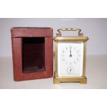 Early 20th Century Carriage Clock with Original Ca