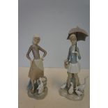 2 Lladro Figures 'Children with Ducks' - Tallest 2