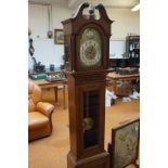 An Oak Long Cased Clock Westminster Chime with Presentation Plaque 1913