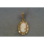 Rolled Gold Cameo Pendant