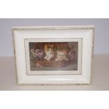 Framed Oil on Board Bessie Bamber 'Kittens'