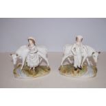 Pair of Victorian Figures, 1 AF to Horns