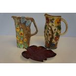 Radford Butterfly Jug together with an H.J.Wood In