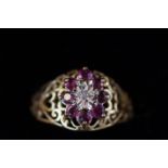 9ct Gold Ring set with Rubies