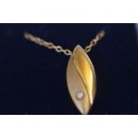 9ct Gold Solitaire Necklace