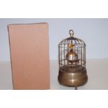 Brass Bird Cage Clock