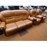 Ferrari Divani Italian Leather 3 Piece Suite