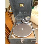 Early HMV Gramophone together with a quantity of H