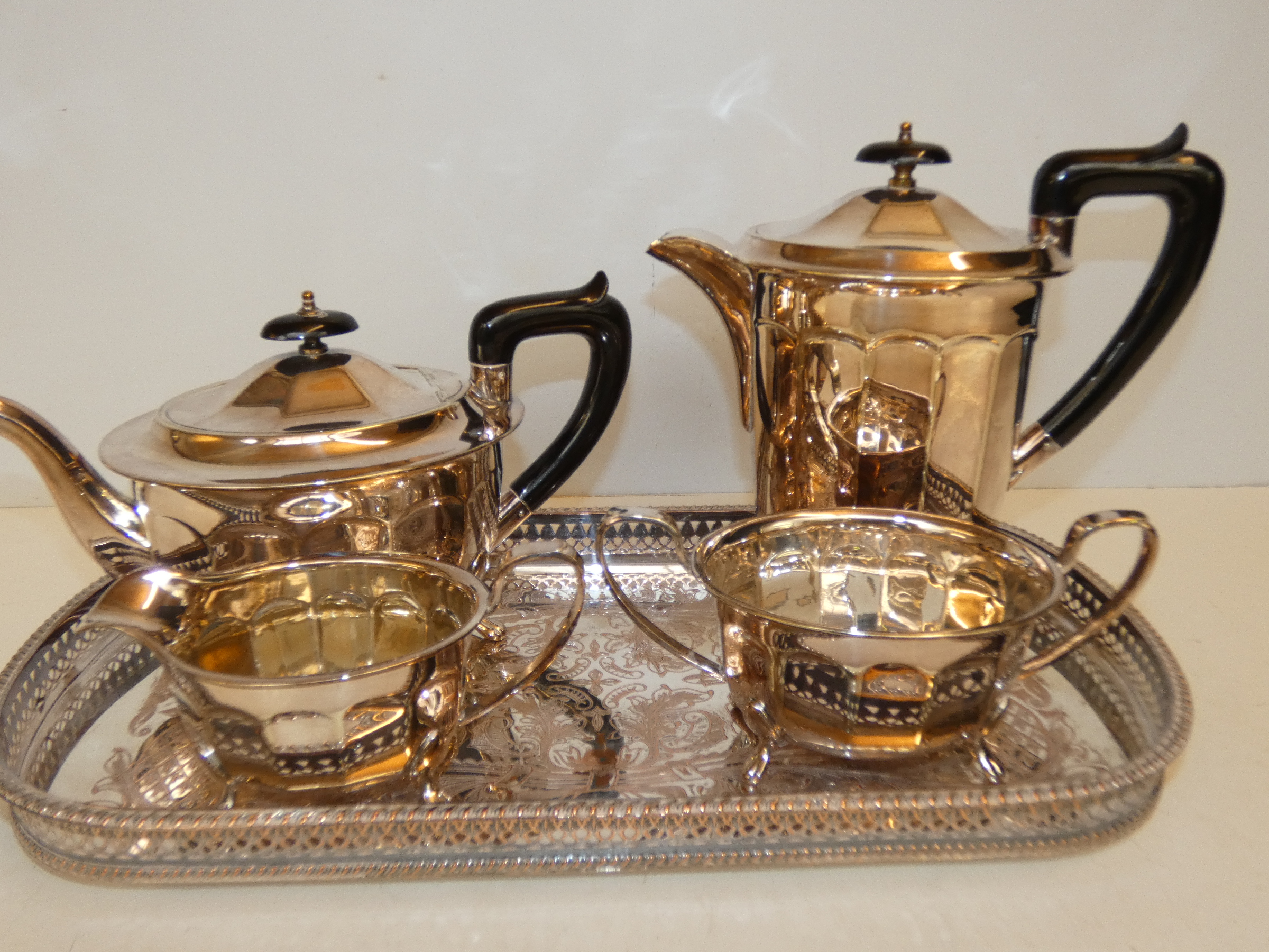 Good Quality Silver Plated Tea Set with Old Sheffi