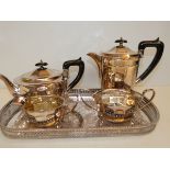 Good Quality Silver Plated Tea Set with Old Sheffi