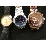 Gents Accurist Watch, Oniss Large Wristwatch and a