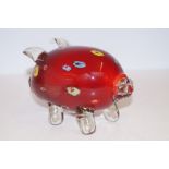 Murano Glass Pig Mirafiori