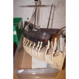 A scratch built model ship