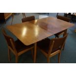 Alfred cox dining table with 4 chairs 144 cm exten