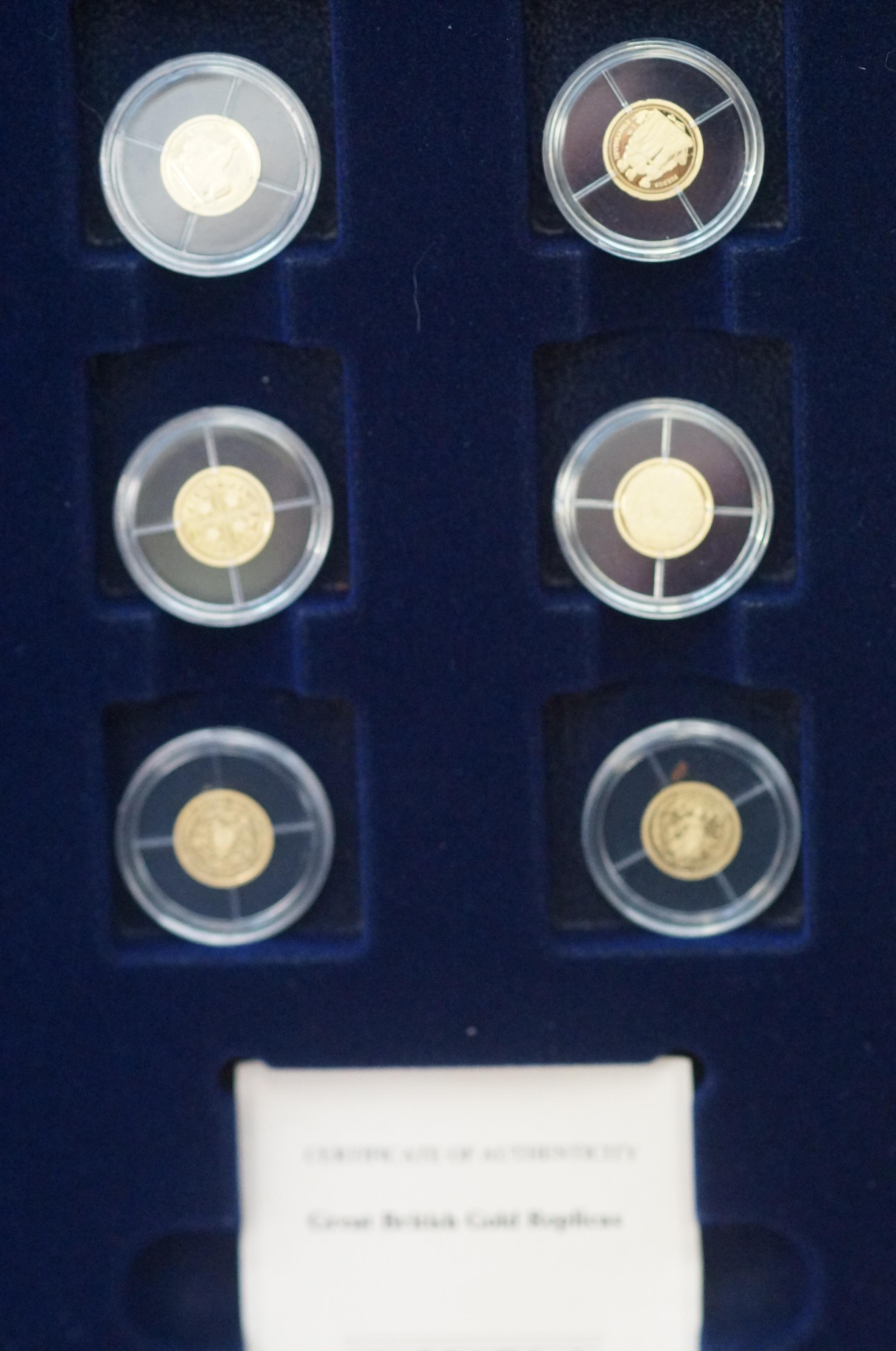 6x 14ct gold, 2016 proof coins. Each weighing 0.5