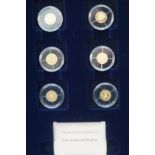 6x 14ct gold, 2016 proof coins. Each weighing 0.5