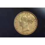 Victorian Half Sovereign in air sealed case and pl