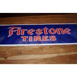 Enamel firestone tin sign 91 cm x 30 cm