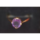 9ct Gold amethyst ring