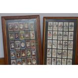 2x Double sided framed cigarette cards