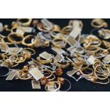 A large collection of costume jewellery rings