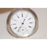 Gents silver pocket watch (No glass currently ticking)