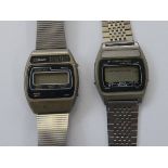 Vintage corvair digital wristwatch & 1 other wrist
