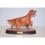 Beswick red setter on ceramic plinth (Seconds)