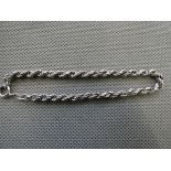 Silver rope bracelet