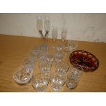 Collection of crystal ware to include Moet & Chand
