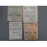 4x Bolton wanderers ticket stubs including 1958 fi