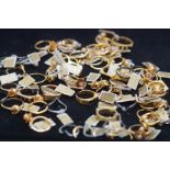 A large collection of costume jewellery rings