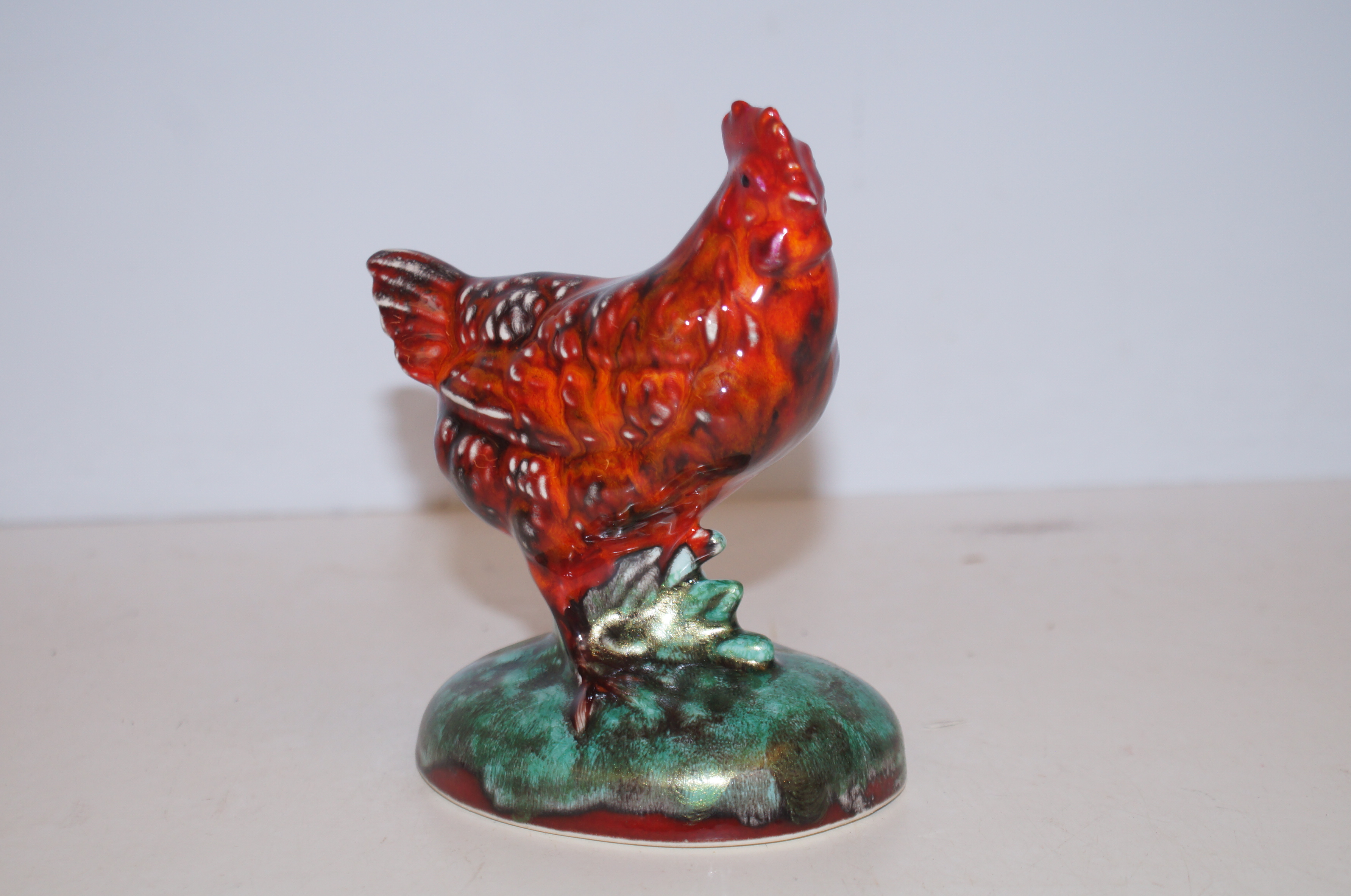 Anita Harris hen signed in gold